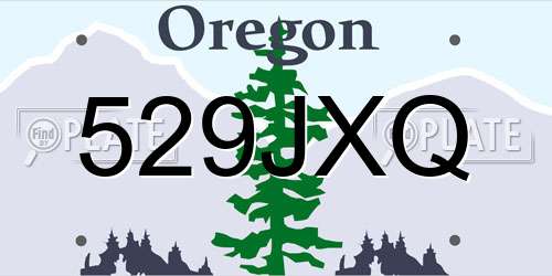 529JXQ Oregon License Plate