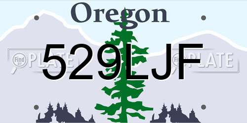 529LJF Oregon License Plate