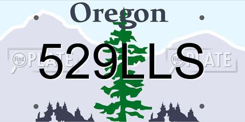 529LLS Oregon License Plate