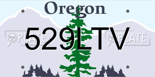 529LTV Oregon License Plate