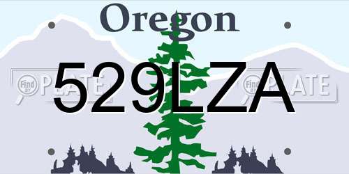 529LZA Oregon License Plate