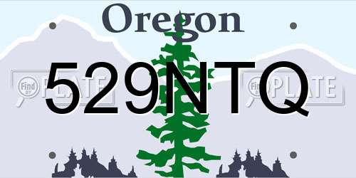 529NTQ Oregon License Plate