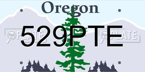 529PTE Oregon License Plate