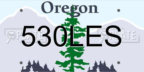 530LES Oregon License Plate