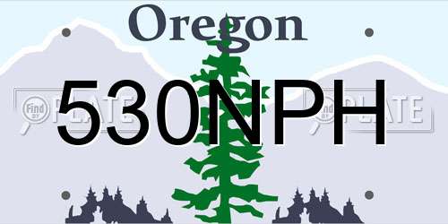 530NPH Oregon License Plate