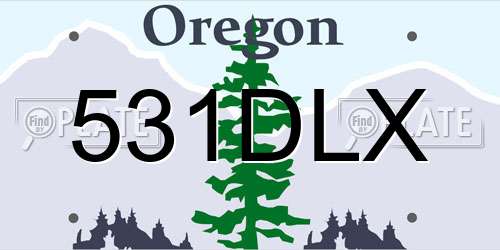 531DLX Oregon License Plate
