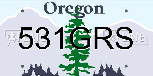 531GRS Oregon License Plate