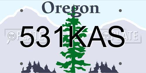 531KAS Oregon License Plate