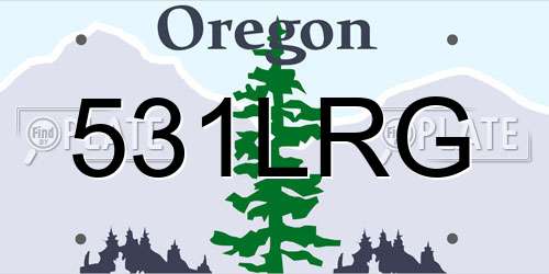531LRG Oregon License Plate