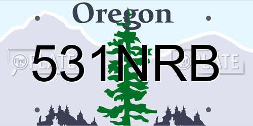 531NRB Oregon License Plate