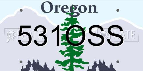 531OSS Oregon License Plate