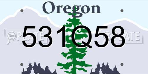 531Q58 Oregon License Plate