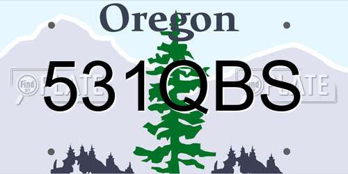 531QBS Oregon License Plate