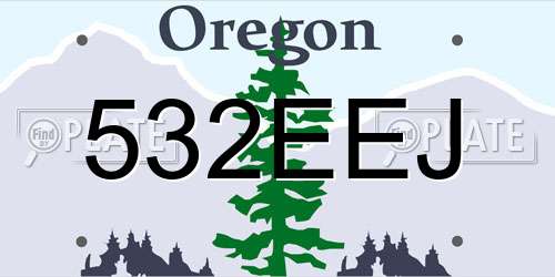 532EEJ Oregon License Plate