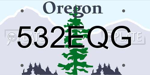 532EQG Oregon License Plate