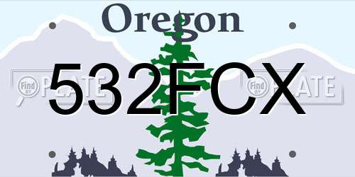 532FCX Oregon License Plate