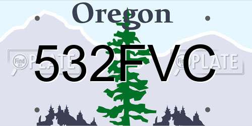 532FVC Oregon License Plate