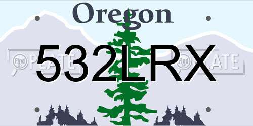 532LRX Oregon License Plate