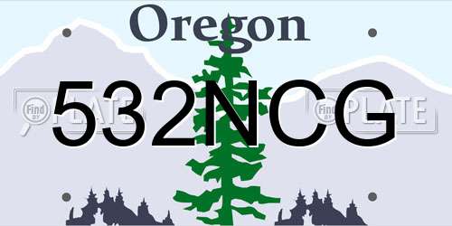532NCG Oregon License Plate