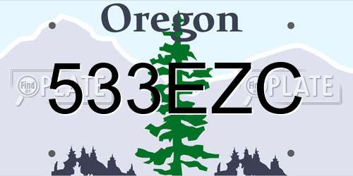 533EZC Oregon License Plate