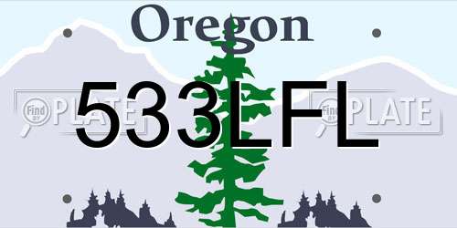 533LFL Oregon License Plate