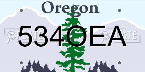 534OEA Oregon License Plate