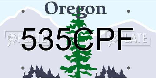 535CPF Oregon License Plate