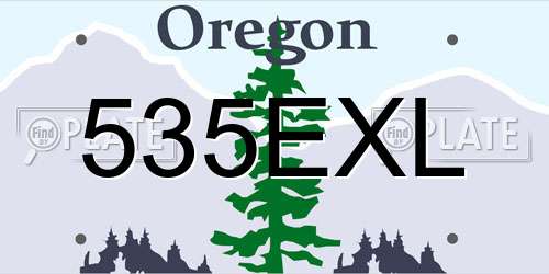535EXL Oregon License Plate