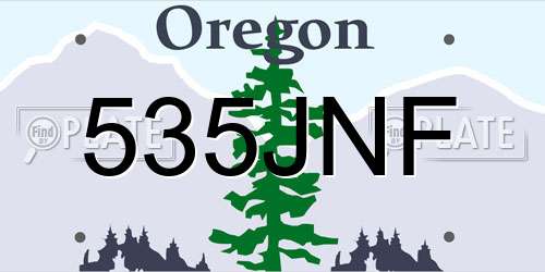 535JNF Oregon License Plate