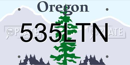 535LTN Oregon License Plate