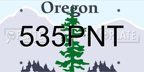535PNT Oregon License Plate