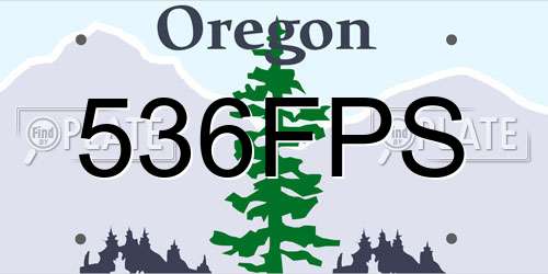 536FPS Oregon License Plate