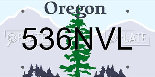 536NVL Oregon License Plate