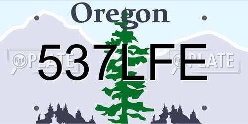 537LFE Oregon License Plate