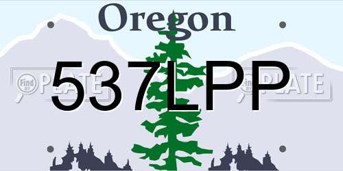 537LPP Oregon License Plate