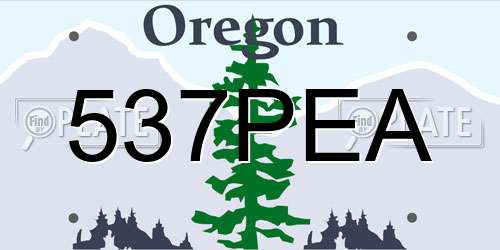 537PEA Oregon License Plate