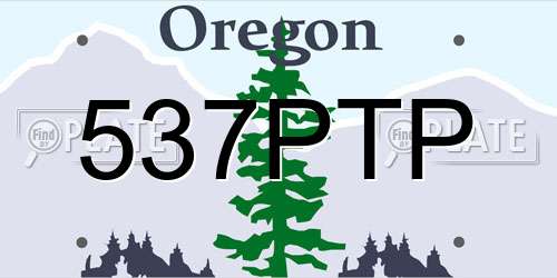537PTP Oregon License Plate