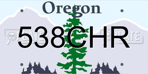538CHR Oregon License Plate