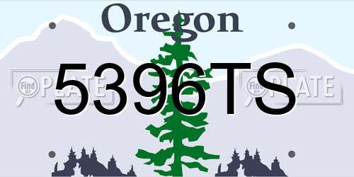 5396TS Oregon License Plate