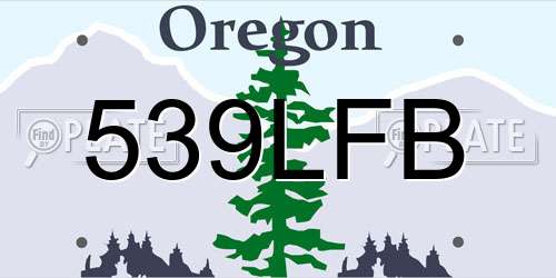 539LFB Oregon License Plate