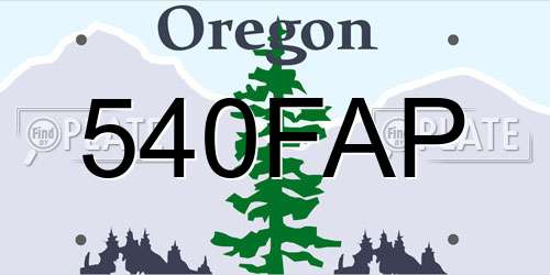 540FAP Oregon License Plate