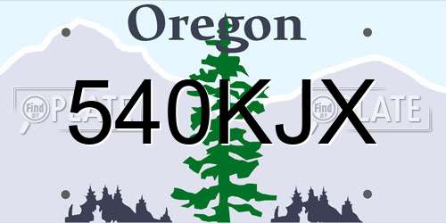 540KJX Oregon License Plate
