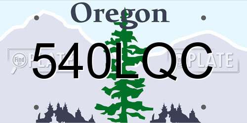 540LQC Oregon License Plate