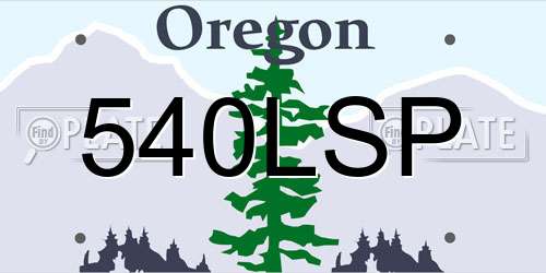 540LSP Oregon License Plate
