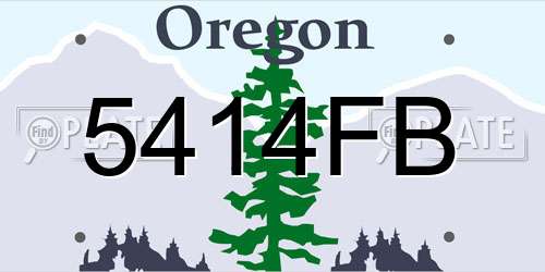 5414FB Oregon License Plate