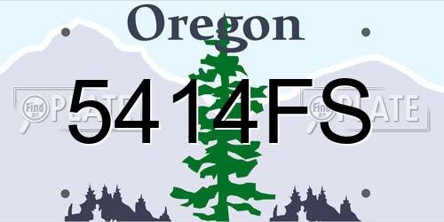 5414FS Oregon License Plate