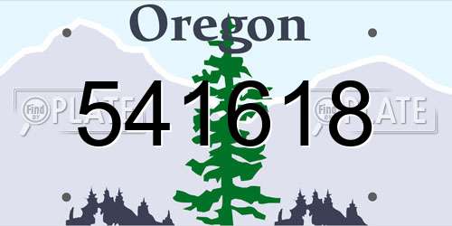 541618 Oregon License Plate