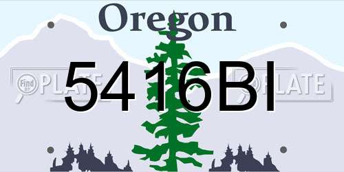 5416BI Oregon License Plate