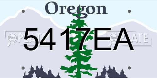 5417EA Oregon License Plate