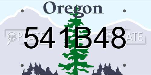 541B48 Oregon License Plate